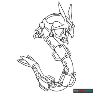 rayquaza drawing|rayquaza coloring page.
